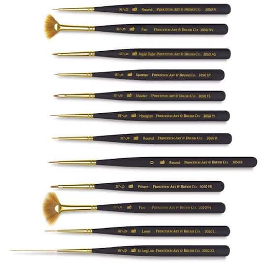 Princeton Artist Brush Co.™ Black Synthetic Mini-Detailer Paintbrush Set